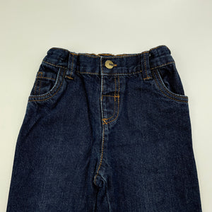 Boys Nutmeg, dark denim jeans, adjustable, Inside leg: 35cm, EUC, size 2,  