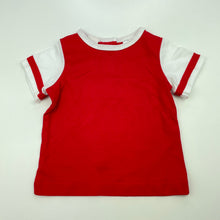 Load image into Gallery viewer, Boys Target, red &amp; white cotton t-shirt / top, EUC, size 00,  