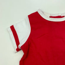 Load image into Gallery viewer, Boys Target, red &amp; white cotton t-shirt / top, EUC, size 00,  