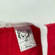 Load image into Gallery viewer, Boys Target, red &amp; white cotton t-shirt / top, EUC, size 00,  