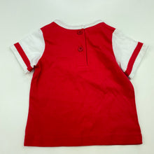 Load image into Gallery viewer, Boys Target, red &amp; white cotton t-shirt / top, EUC, size 00,  