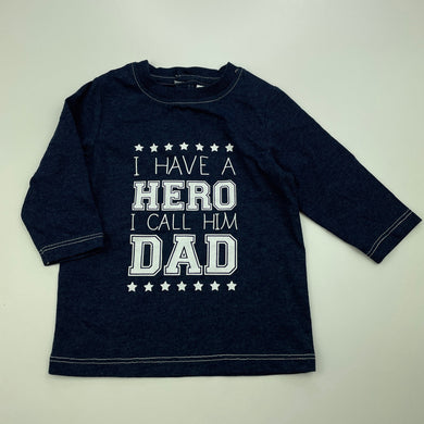 Boys Baby Berry, soft feel long sleeve top, dad, EUC, size 00,  