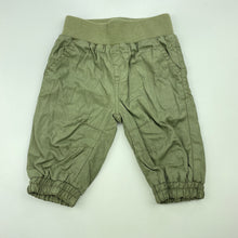 Load image into Gallery viewer, Boys Tiny Little Wonders, lined cotton pants, elasticated, EUC, size 000,  