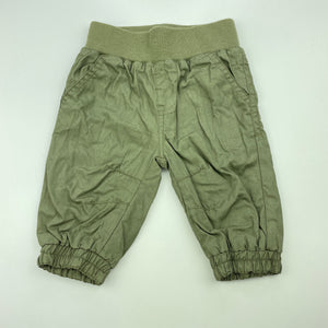 Boys Tiny Little Wonders, lined cotton pants, elasticated, EUC, size 000,  