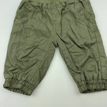 Load image into Gallery viewer, Boys Tiny Little Wonders, lined cotton pants, elasticated, EUC, size 000,  