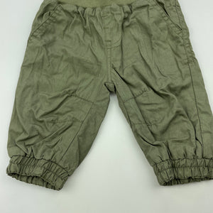 Boys Tiny Little Wonders, lined cotton pants, elasticated, EUC, size 000,  