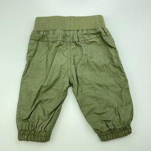 Boys Tiny Little Wonders, lined cotton pants, elasticated, EUC, size 000,  