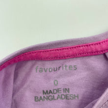 Load image into Gallery viewer, Girls Favourites, purple cotton long sleeve top, EUC, size 0,  