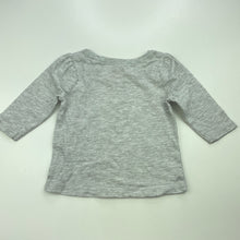 Load image into Gallery viewer, Girls Favourites, grey marle long sleeve top, rainbow, EUC, size 0,  