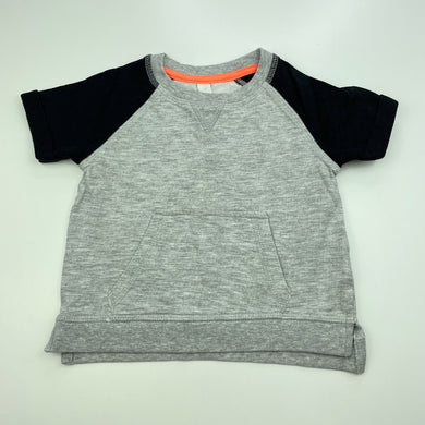 Boys Dymples, grey & black short sleeve top, EUC, size 0,  