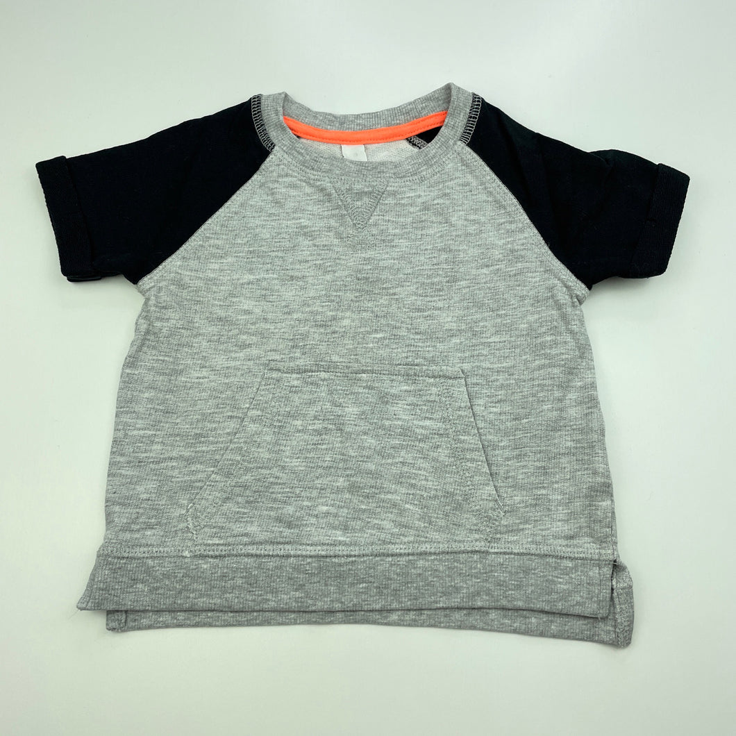 Boys Dymples, grey & black short sleeve top, EUC, size 0,  