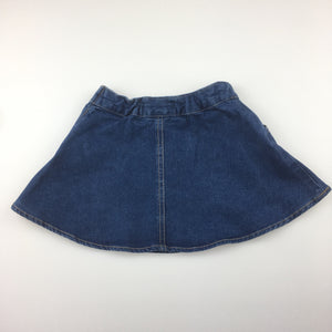 Girls Lily & Dan, stretch denim skirt, adjustable waist, side zip, EUC, size 0