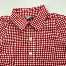 Load image into Gallery viewer, Boys OUCH, red check lightweight cotton shirt, GUC, size 00,  