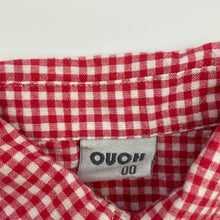 Load image into Gallery viewer, Boys OUCH, red check lightweight cotton shirt, GUC, size 00,  
