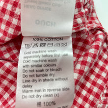 Load image into Gallery viewer, Boys OUCH, red check lightweight cotton shirt, GUC, size 00,  