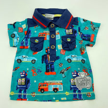 Load image into Gallery viewer, Boys Jack &amp; Milly, colourful cotton polo shirt top, GUC, size 000,  