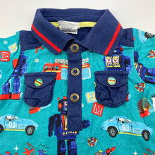 Load image into Gallery viewer, Boys Jack &amp; Milly, colourful cotton polo shirt top, GUC, size 000,  