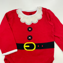 Load image into Gallery viewer, unisex Mini Klub, red cotton Christmas romper, GUC, size 0,  
