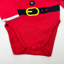 Load image into Gallery viewer, unisex Mini Klub, red cotton Christmas romper, GUC, size 0,  