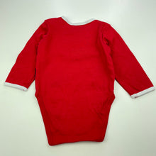 Load image into Gallery viewer, unisex Mini Klub, red cotton Christmas romper, GUC, size 0,  