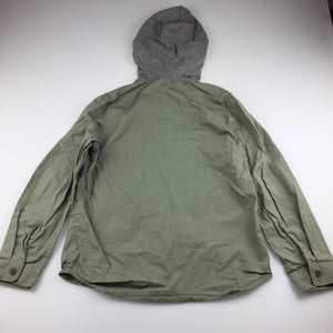 Boys Target, khaki cotton hooded shirt, GUC, size 10