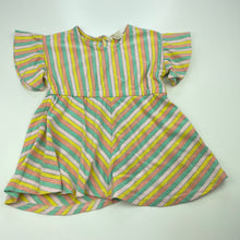 Load image into Gallery viewer, Girls Cotton On, striped casual dress, FUC, size 0, L: 38cm