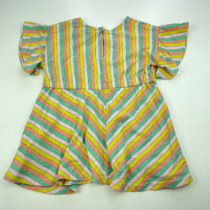 Girls Cotton On, striped casual dress, FUC, size 0, L: 38cm