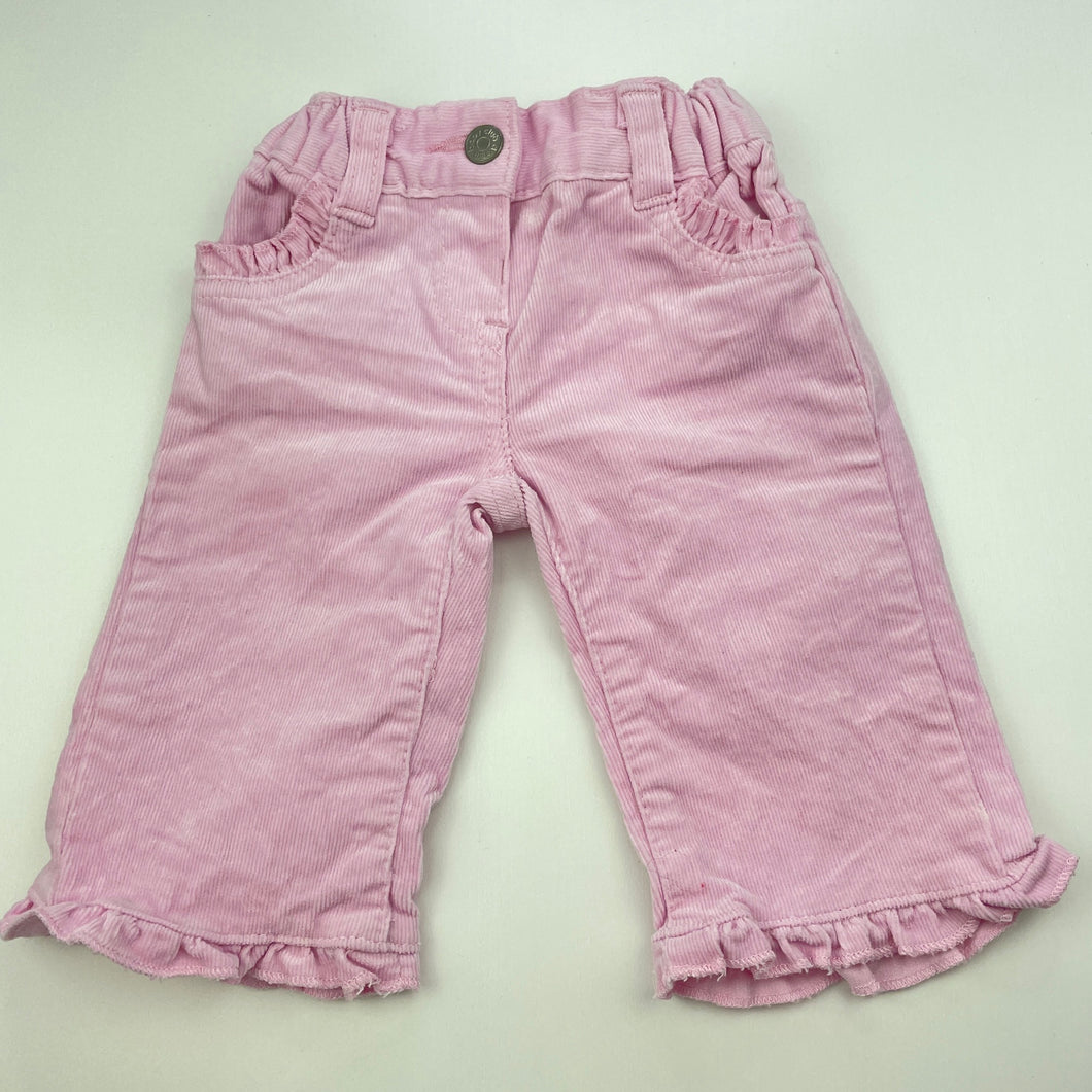 Girls Target, pink stretch corduroy pants, elasticated, EUC, size 000,  