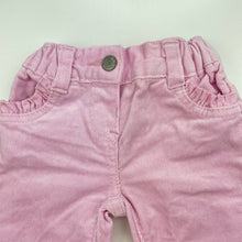 Load image into Gallery viewer, Girls Target, pink stretch corduroy pants, elasticated, EUC, size 000,  