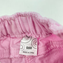 Load image into Gallery viewer, Girls Target, pink stretch corduroy pants, elasticated, EUC, size 000,  