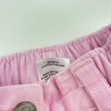 Load image into Gallery viewer, Girls Target, pink stretch corduroy pants, elasticated, EUC, size 000,  