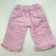Load image into Gallery viewer, Girls Target, pink stretch corduroy pants, elasticated, EUC, size 000,  