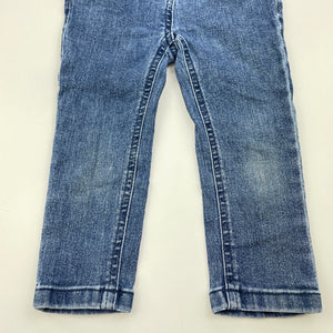 Girls Anko, blue stretch denim jeans, adjustable, Inside leg: 28cm, FUC, size 2,  