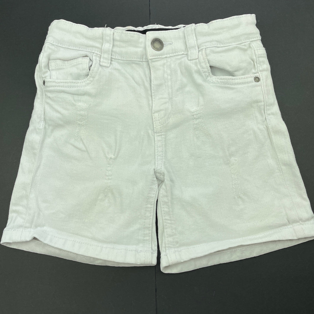 Girls Cotton On, distressed stretch denim shorts, adjustable, FUC, size 6,  