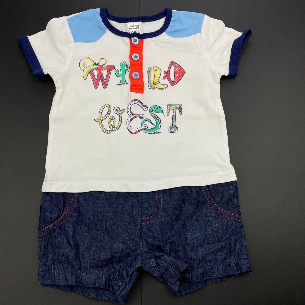 Boys Baby Berry, cotton romper, EUC, size 0,  