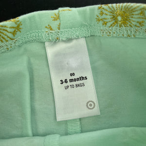 Girls Target, stretchy leggings / bottoms, dandelions, EUC, size 00,  