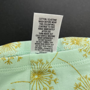 Girls Target, stretchy leggings / bottoms, dandelions, EUC, size 00,  