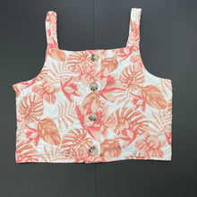 Load image into Gallery viewer, Girls KID, floral linen / viscose cropped summer top, EUC, size 12,  