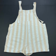 Load image into Gallery viewer, Girls KID, striped cotton overalls / playsuit, EUC, size 10,  