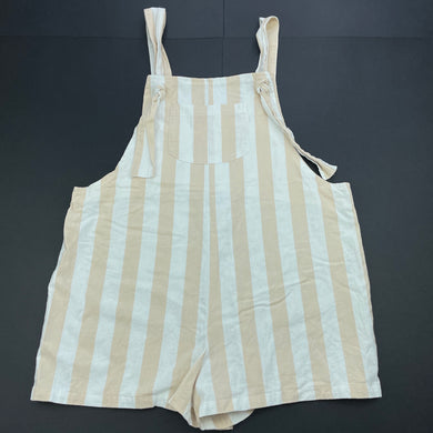 Girls KID, striped cotton overalls / playsuit, EUC, size 10,  