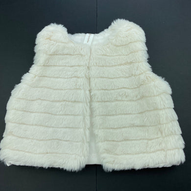 Girls Dymples, cream faux fur vest / jacket, EUC, size 00,  