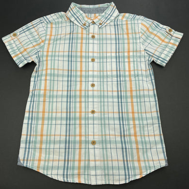 Boys Target, checked lightweight cotton short sleeve shirt, EUC, size 7,  