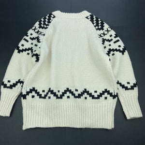 Girls Pavement, chunky knit cream & black sweater / jumper, armpit to armpit: 43cm, L: 55cm, EUC, size 8-10,  