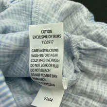 Load image into Gallery viewer, Girls Dymples, blue stripe cotton top, lace trim, FUC, size 1,  