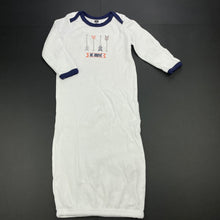 Load image into Gallery viewer, Boys HB, white cotton sleepsack, L: 58cm, EUC, size 000-00,  