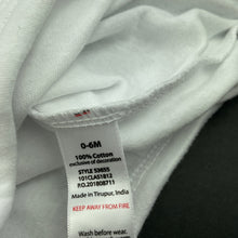 Load image into Gallery viewer, Boys HB, white cotton sleepsack, L: 58cm, EUC, size 000-00,  
