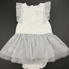 Load image into Gallery viewer, Girls Target, white &amp; silver tutu romper, FUC, size 2,  