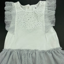 Load image into Gallery viewer, Girls Target, white &amp; silver tutu romper, FUC, size 2,  