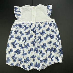 Girls Faggotino, lightweight cotton romper, FUC, size 00,  