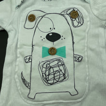 Load image into Gallery viewer, Boys Baby Baby, padded cotton t-shirt / top, dog, GUC, size 000,  